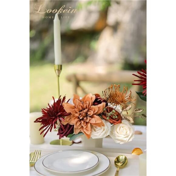 Artificial Flowers for DIY Wedding Decoration Bridal Bouquet Table Centerpieces - Picture 6 of 7